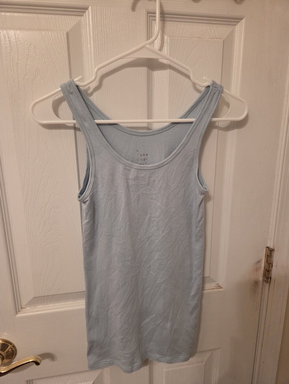 A New Day Women's Light Blue Tank Top - Classic Scoop Neck